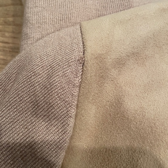 NWOT VTG Taupe Faux Suede Fringe Sweater Jacket Boho Western Rodeo XL - Picture 10 of 10